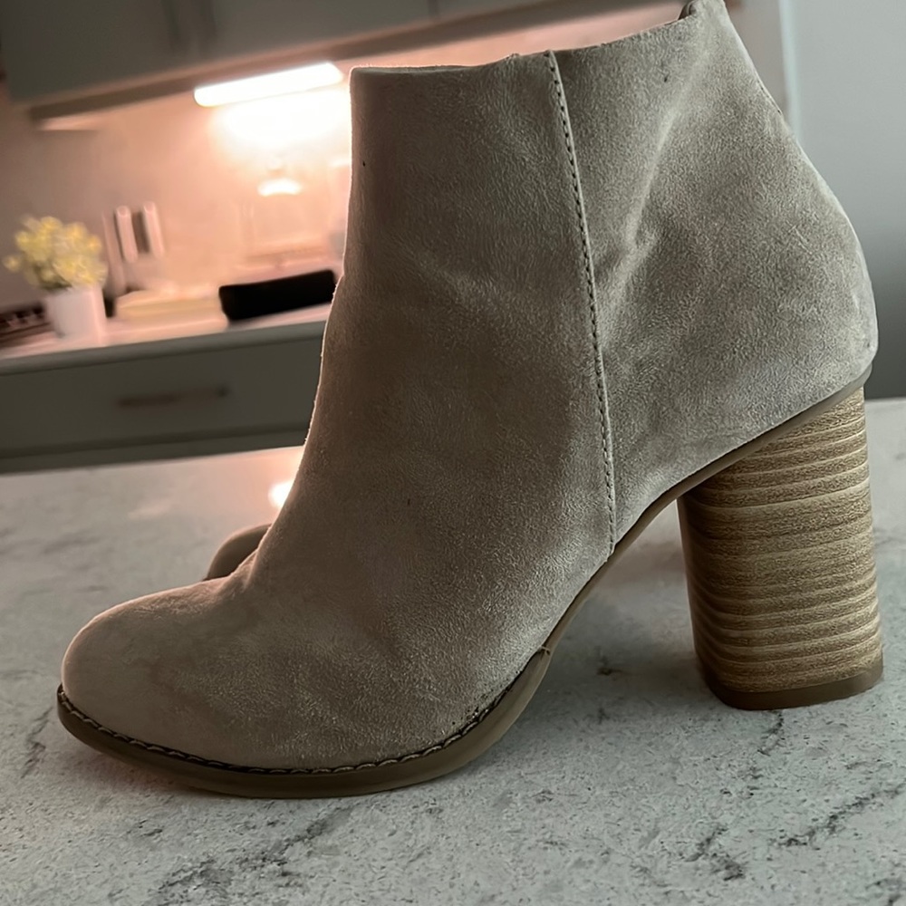 Taupe beige booties